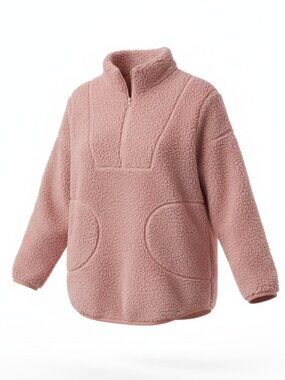 Smash and Tess X Kaitlyn Bristowe Rose Pink Fireside Teddy Pullover Sweater Sz M